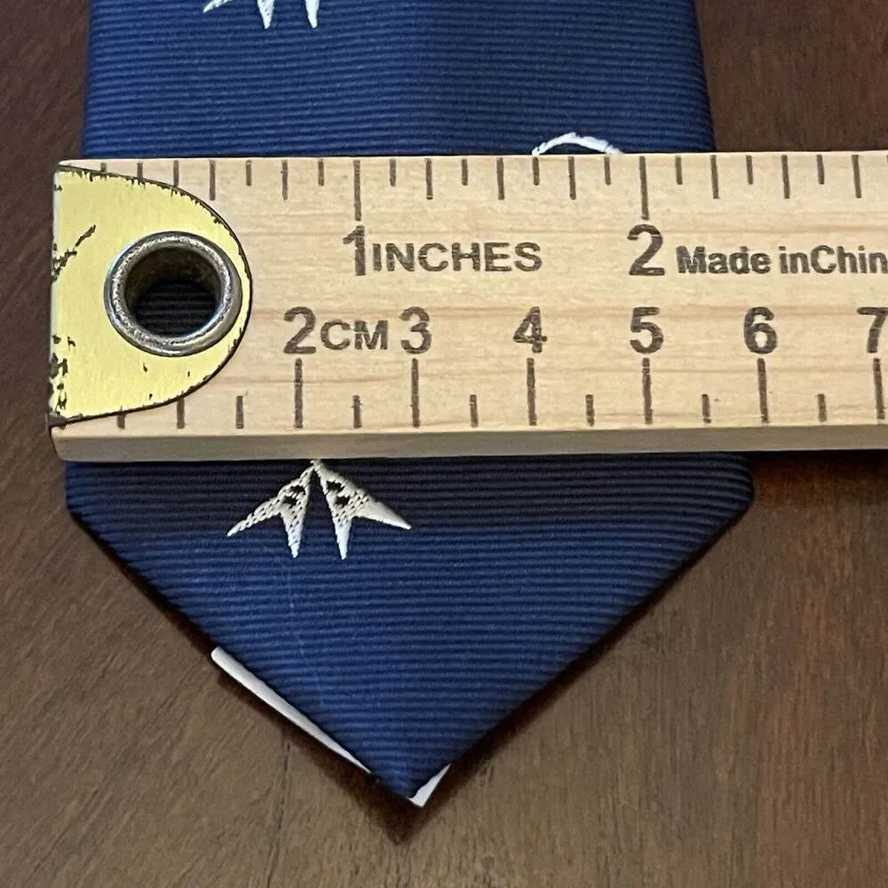 Old Navy Blue 100% Polyester Men’s Neck Tie Made In China